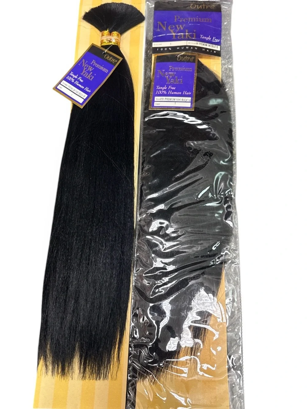 New Yaki Hair 100% Human Hair Bulk Black.,,, 18 inch  #hairbulk #humanhair